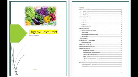 Organic Restaurant Business Plan